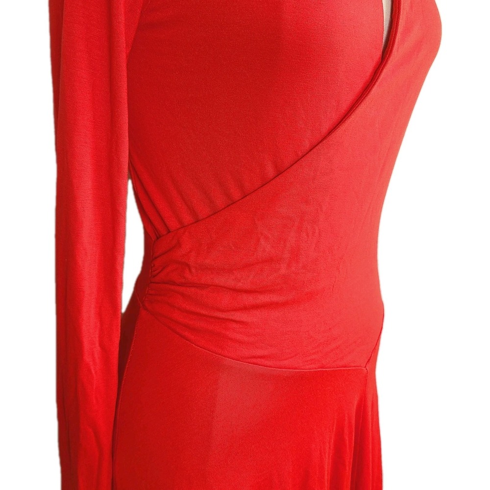 NEW Free People Beach mini dress red knit cut out long sleeve‎ bodycon S party - Picture 4 of 14